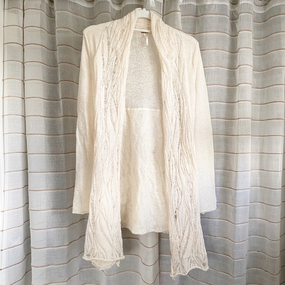 Free People Sweaters - ✨ Free People Ivory Wool Blend Cardigan